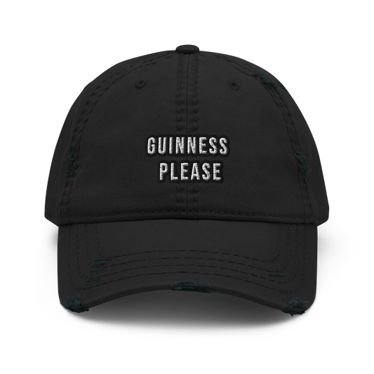 Guinness Please Funny Distressed Cap