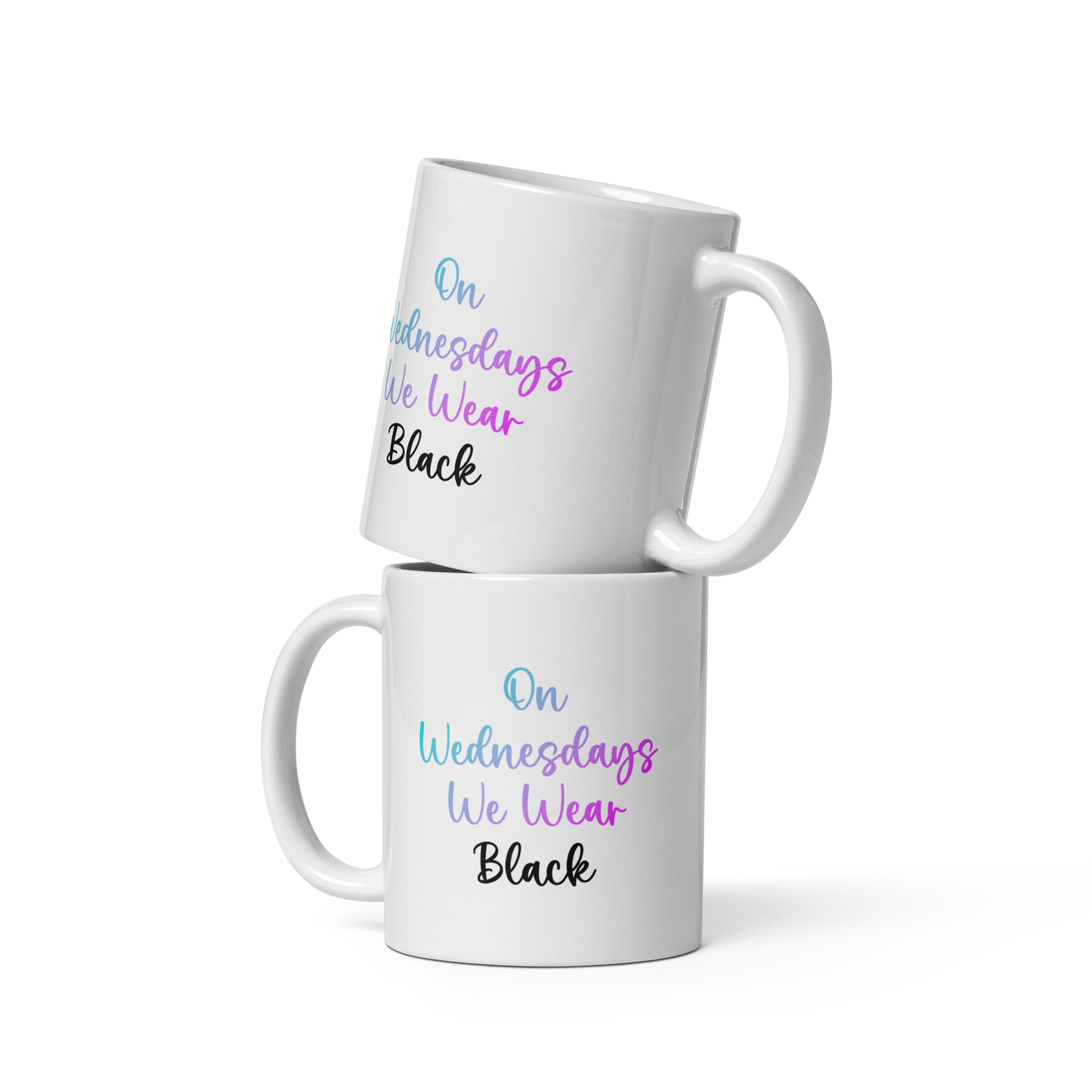 On Wednesday's We Wear Black Mug