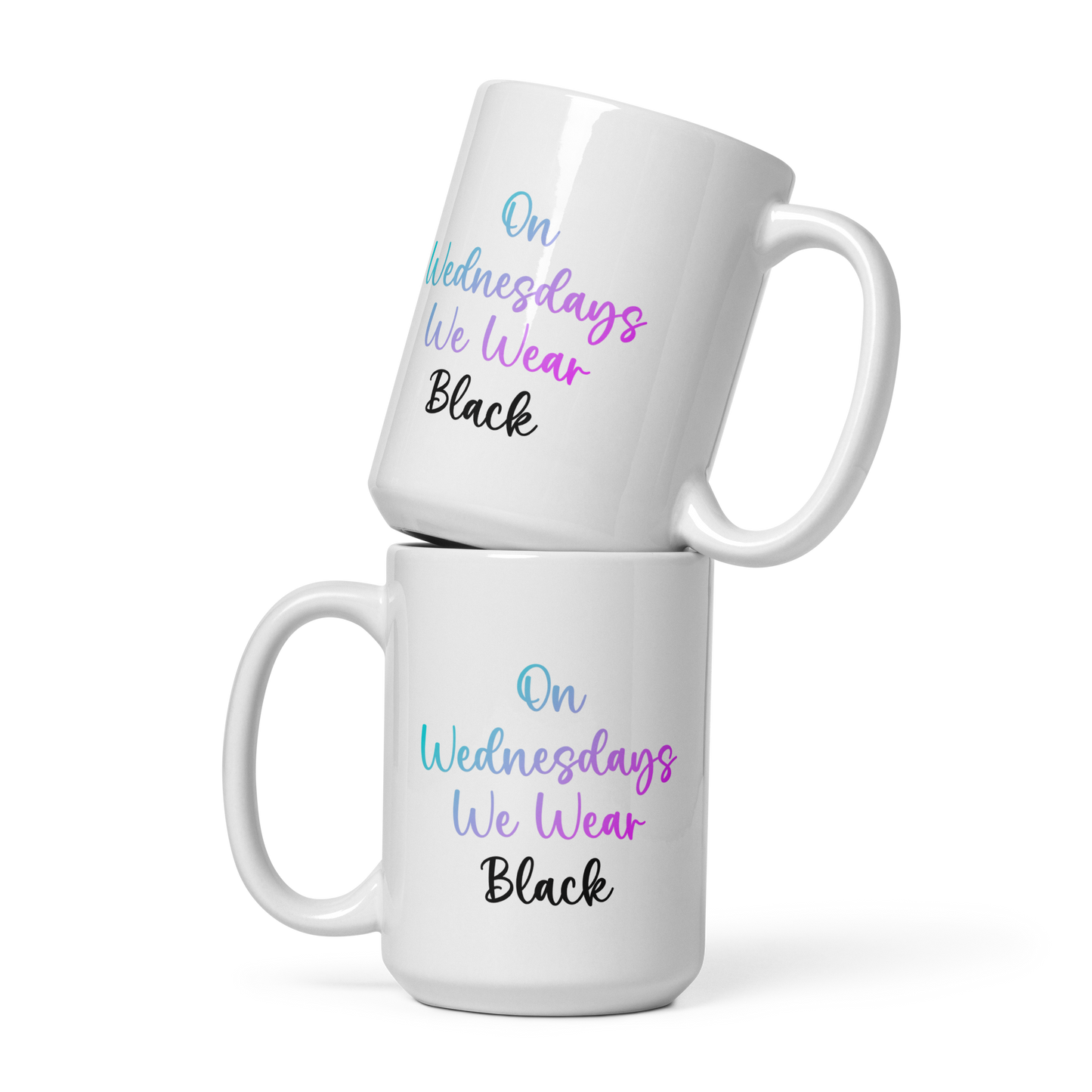 On Wednesday's We Wear Black Mug